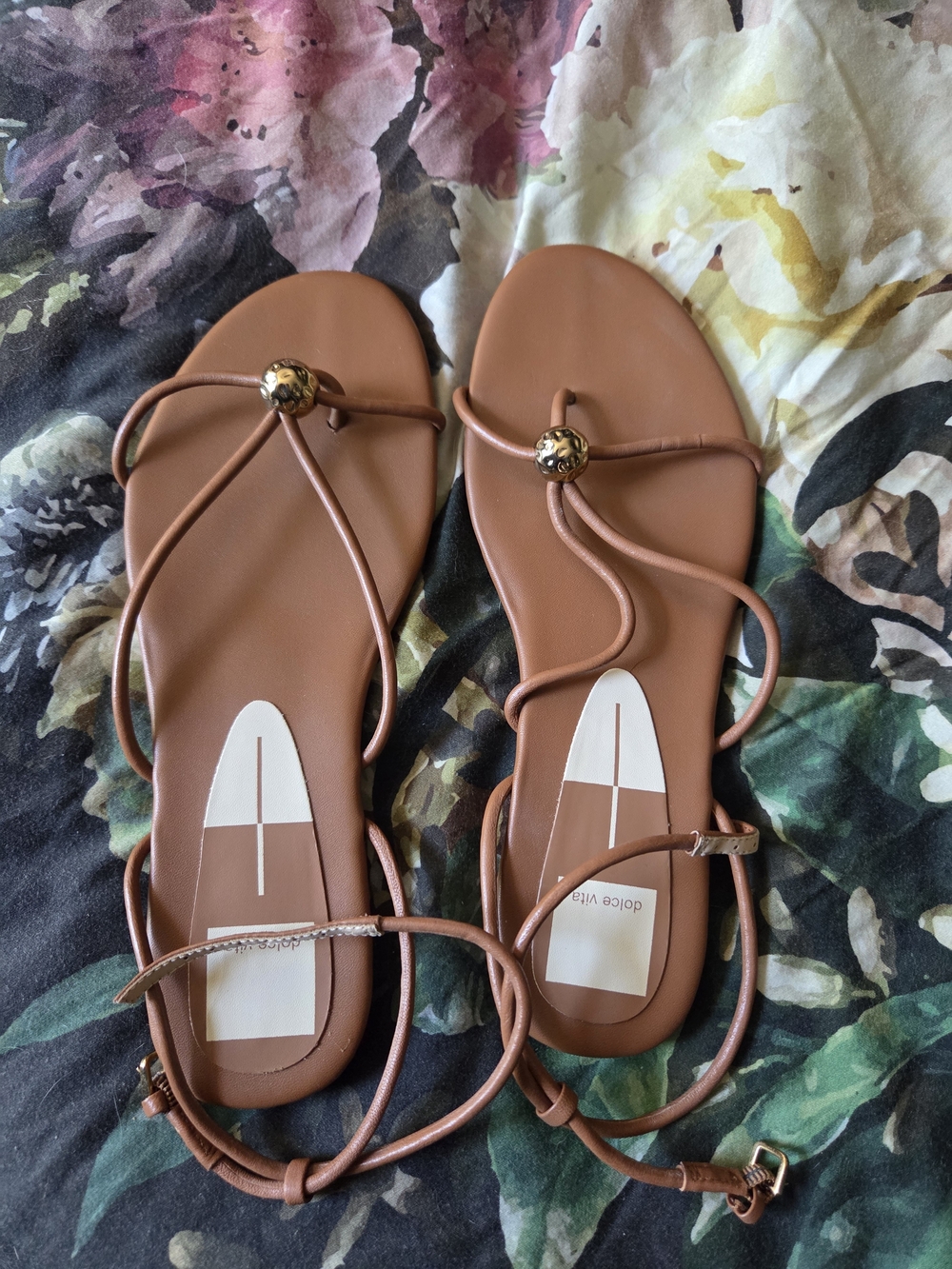 Dolce Vita Tan Leather Strappy Sandals